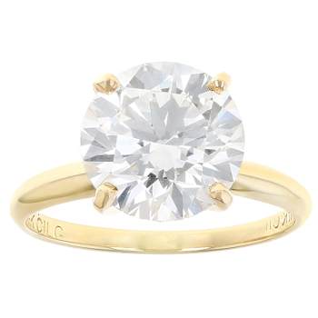Lab-Grown Diamond Solitaire Ring In 14K Yellow Gold 4.00ct