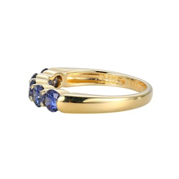 Blue Cubic Zirconia 18k Yellow Gold Over Sterling Silver Ring 1.77ctw