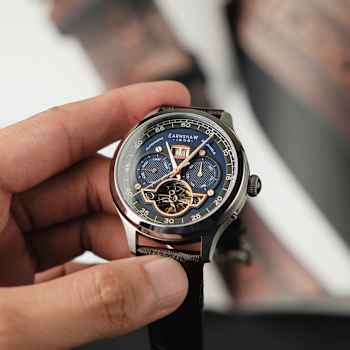 Thomas Earnshaw Baron Grand Date Calendar Open Heart Automatic