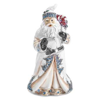 ST. NICHOLAS SINTERKLAAS White Santa Trinket Box