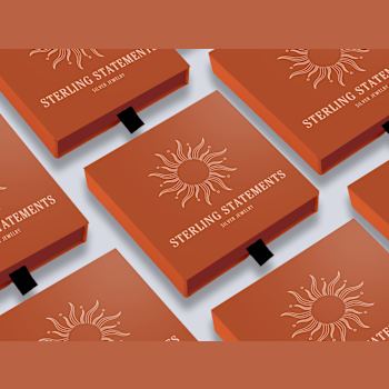 Sterling Statements 14K Gold Over Sterling Silver CZ Link Hoop Earrings