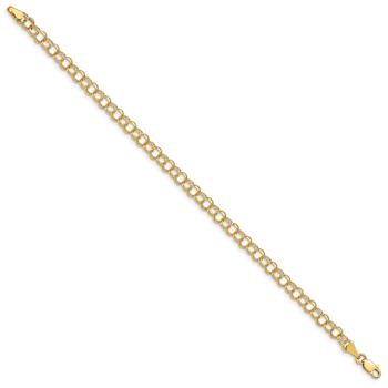 10k Yellow Gold Children's 4mm Double Link Charm Bracelet