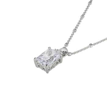 White Cubic Zirconia Platineve® Pendant With Chain 2.91ctw