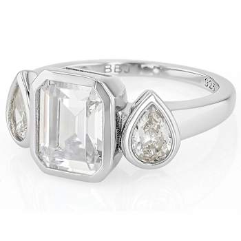 Round CZ Cocktail Ring 2.32ctw In Sterling Silver