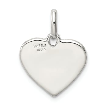 Sterling Silver Enamel Heart Peace Charm