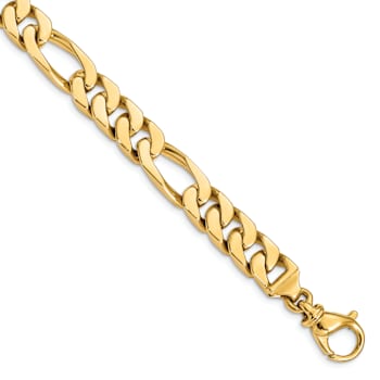 14k Yellow Gold 9.2mm Hand-polished Fancy Link Bracelet