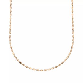 18k Rose Gold Over Silver Oval Chain Necklace-22"