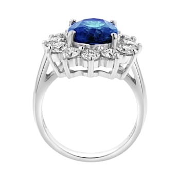 4.75ctw Sapphire and Diamond Ring in 14k White Gold
