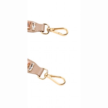 Prada Leather Saffiano Crystal Women's Blush Pink Handbag Strap