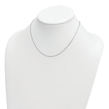 Platinum 950 Over Sterling Silver Thin 16 Inch with 2 Inch Extension
Cable Chain Necklace