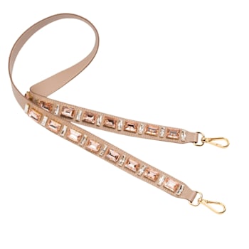 Prada Leather Saffiano Crystal Women's Blush Pink Handbag Strap