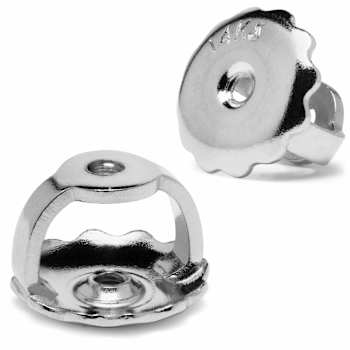 White Cubic Zirconia 14k White Gold Studs With Velvet Gift Box 1.00ctw