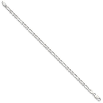 Sterling Silver 3.75mm Figaro Anchor Chain Bracelet