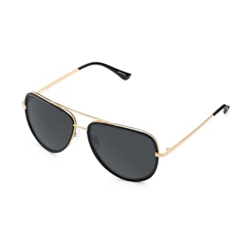 Quay All In Mini Black Aviator Frame / Smoke Lenses Sunglasses