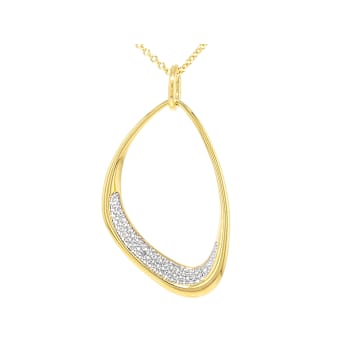 Organic Shape Diamond Dangle Pendant