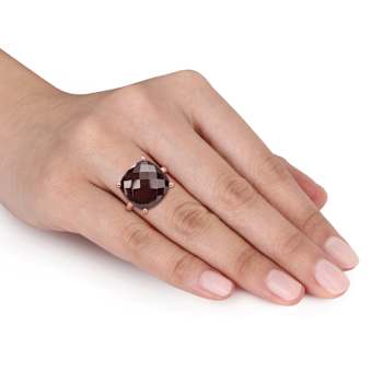 Garnet 14K Rose Gold Ring 15.00ctw