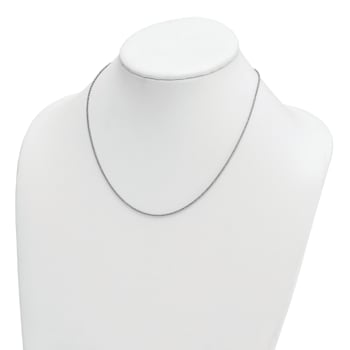 Platinum 950 Over Sterling Silver Fancy Glitter 18" with 2"
Extension Rope Chain Necklace