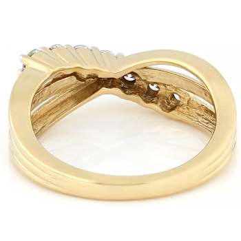 Meaningful Lab-Grown Diamond Crossover Ring 0.50ctw In 14K Gold Over
Sterling Silver