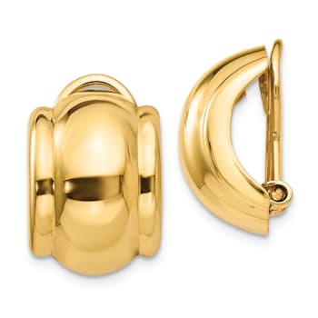 14k Yellow Gold Clip-on Stud Earrings
