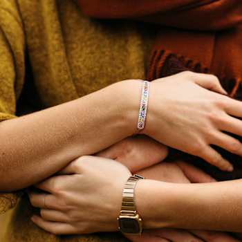 Multi Color Sapphire 14K Yellow Gold Bracelet 4.38ctw