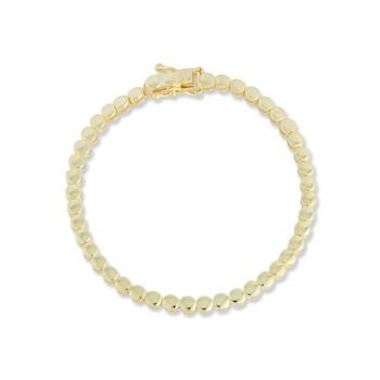 Sterling Statements 14K Yellow Gold Over Sterling Silver Beaded Tennis Bracelet