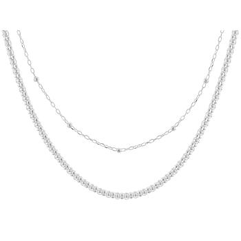 Layering Necklace Set Of 2 In Sterling Silver