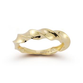 Bellissima Gold 14K Yellow Gold Graduated Twist Band Ring