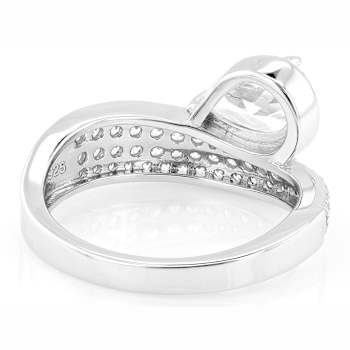 CZ Bypass Ring In Sterling Silver 2.86ctw