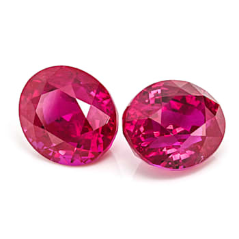 Ruby 8.24x7.21mm Oval Matched Pair 5.94ctw