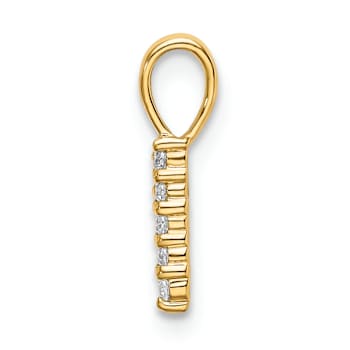 14K Yellow Gold Diamond Number 1 Pendant