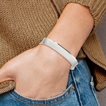 Sterling Silver Concave Cuff Bracelet