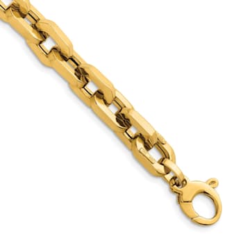 14K Yellow Gold 8.7mm Fancy Link 20-inch Necklace