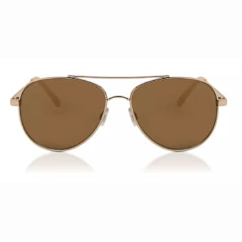 OSCAR by Oscar de la Renta Gold Tone Aviator Frame / Brown Lenses Sunglasses