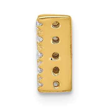 10k Yellow Gold 0.176 cttw Diamond Letter W Initial Charm
