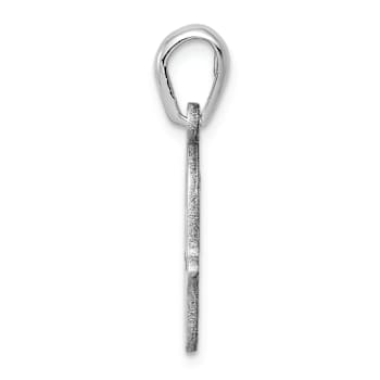 Rhodium Over 14k White Gold Star of David Chamseh Pendant