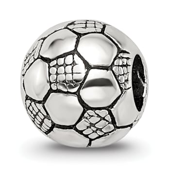 Sterling Silver Soccer Ball Bead
