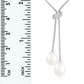 7-8mm White Cultured Freshwater Pearl Sterling Silver Necklace