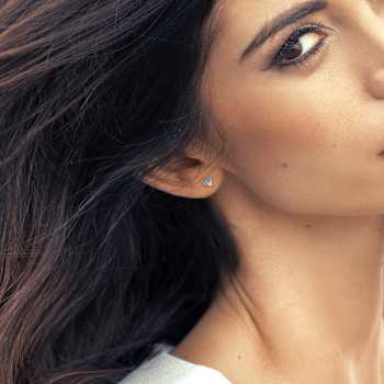 2ctw Heart Sky Blue Topaz Stud Earrings in Sterling Silver