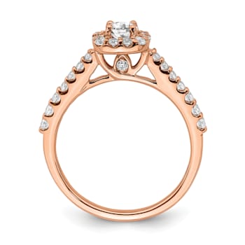 14K Rose Gold Lab Grown Diamond Complete Engagement Ring 0.767ctw