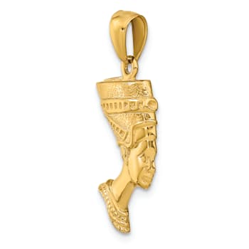 14k Yellow Gold 3D Nefertiti Pendant