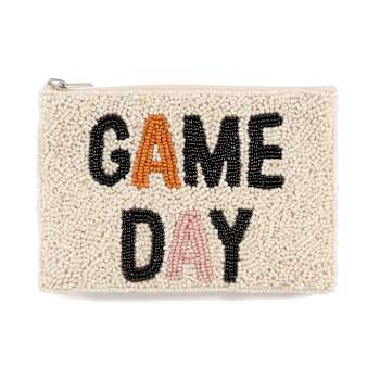Shiraleah "GAME DAY" Glass Beaded Zip Pouch