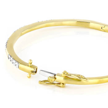 Lab-Grown Diamond Stackable Bangle Bracelet In 14K Gold Over Sterling
Silver 1.00ctw