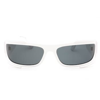 Versace White / Dark Gray Lenses Sunglasses