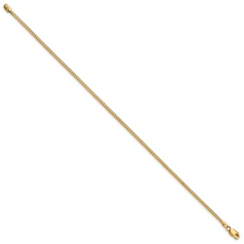 14K Yellow Gold 1mm Franco Chain Bracelet