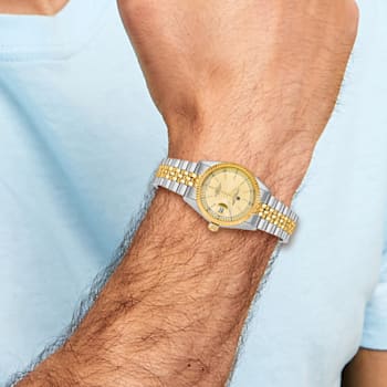 Men's Charles Hubert IP-plated Two-tone Gold-tone Dial Watch