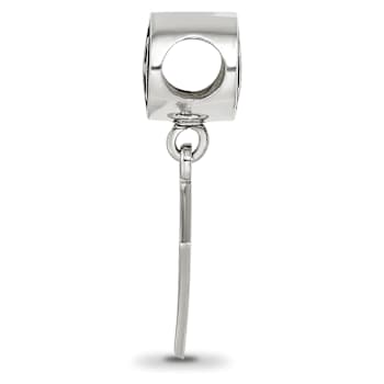 Sterling Silver LogoArt Kappa Alpha Theta Oval with Kite Dangle Bead
