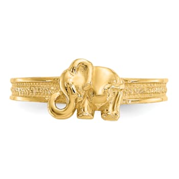 14K Yellow Gold Elephant Toe Ring