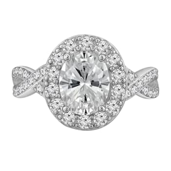 White Cubic Zirconia Platinum Over Sterling Silver Ring 2.68ctw