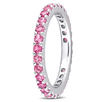 Pink Tourmaline 10K White Gold Ring 0.87ctw
