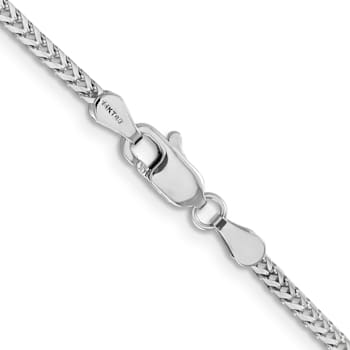 14K White Gold 2mm Franco Chain Necklace